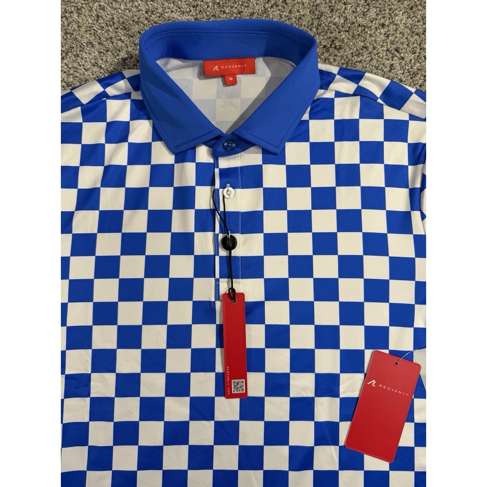 NWT‎ Redvanly Men's Cedres Polo Marine Men's Medium Golf